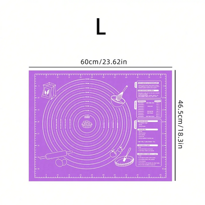 Tapete para Hornear | Silicona Antiadherente | M / L | Celeste / Blanco / Rosado / Morado | CHO-TAP-02
