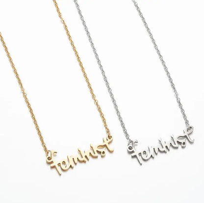 Collar | Feminist | Acero | CJM-COL-07