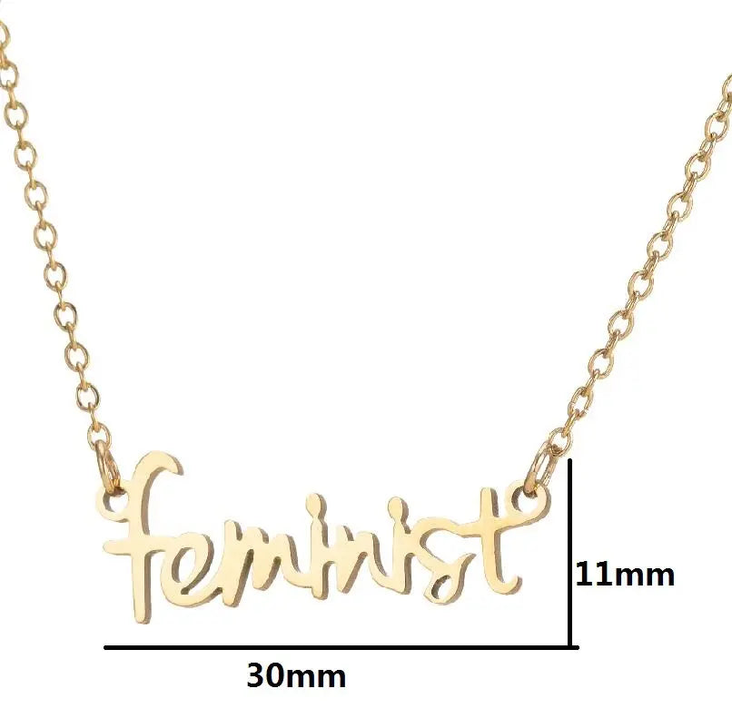 Collar | Feminist | Acero | CJM-COL-07