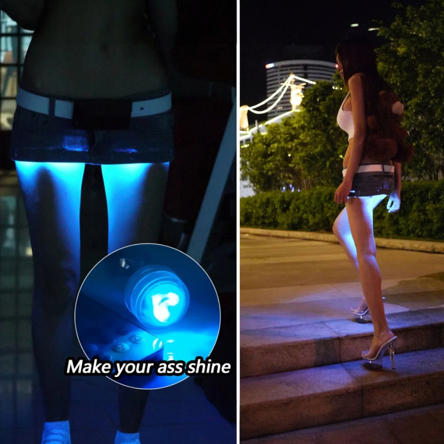 Butt Plug - Tapón Anal con Luces Gamer y Control Remoto | S / M / L | Metal | CJS-AP-47