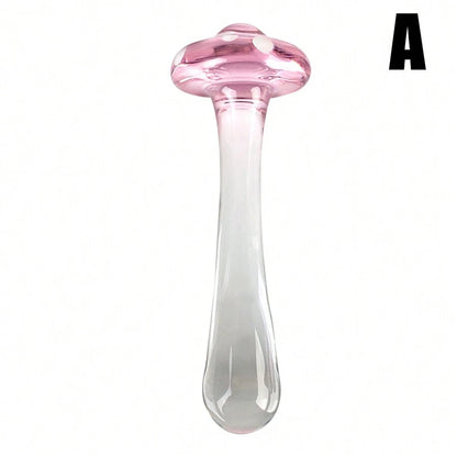 Dildo - Consolador | 14cm / 2.5cm | Hongo | Vidrio | Verde / Rosado | CJS-CO-31