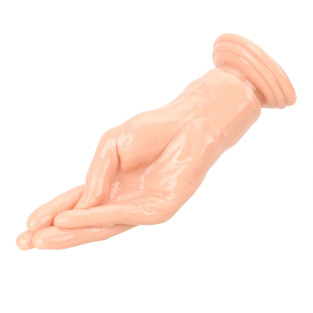 Dildo - Consolador / Mano | 19.5cm / 7.4cm | Negro / Carne | Fisting | BDSM | Silicona | CJS-FIS-01