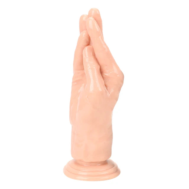 Dildo - Consolador / Mano | 19.5cm / 7.4cm | Negro / Carne | Fisting | BDSM | Silicona | CJS-FIS-01