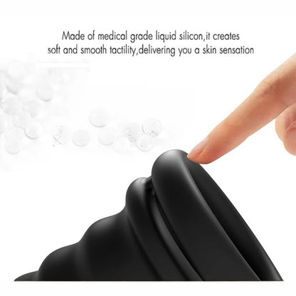 Funda Retardadora para Pene | 6.7cm / 3cm | Negro | Silicona | CJS-FU-16