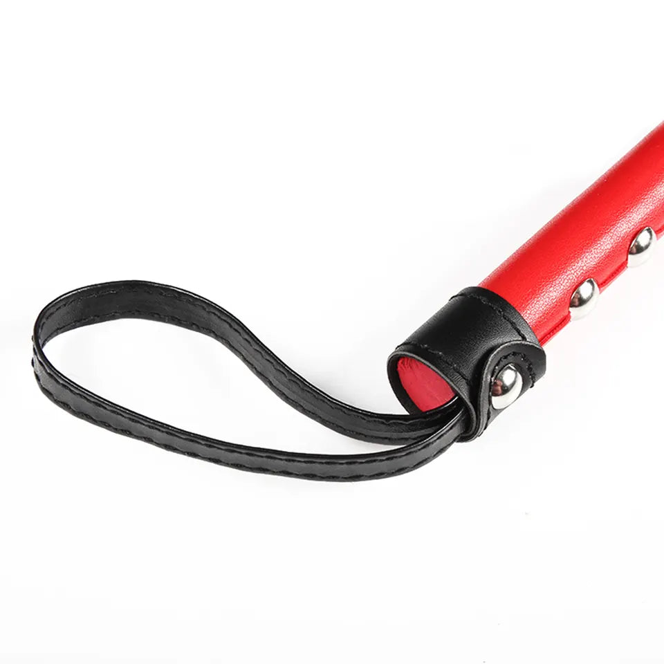 Látigo | 55cm | Negro-Rojo | BDSM | Cuerina | CJS-LA-07