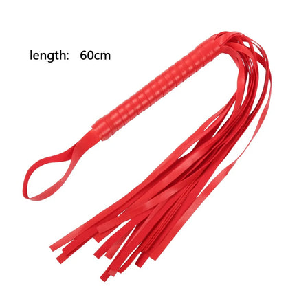 Látigo | 60cm | Rojo / Negro / Rosado | BDSM | CJS-LA-09