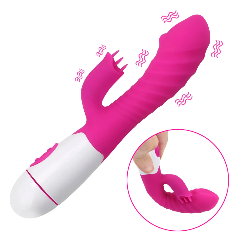 Vibrador Multivelocidad | Recargable | 30 Velocidades | Punto G | 18.8cm /  3.1cm | 3 Colores | Silicona | CJS-VI-18