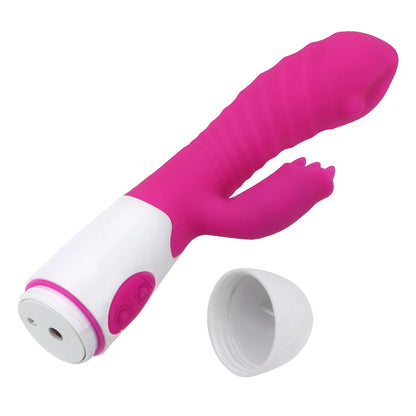 Vibrador Multivelocidad | Recargable | 30 Velocidades | Punto G | 18.8cm / 3.1cm | 3 Colores | Silicona | CJS-VI-18