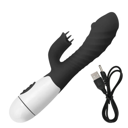 Vibrador Multivelocidad | Recargable | 30 Velocidades | Punto G | 18.8cm / 3.1cm | 3 Colores | Silicona | CJS-VI-18