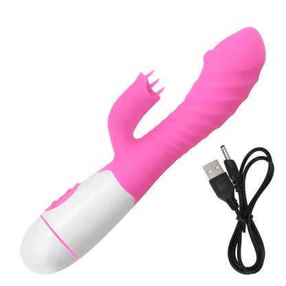 Vibrador Multivelocidad | Recargable | 30 Velocidades | Punto G | 18.8cm / 3.1cm | 3 Colores | Silicona | CJS-VI-18