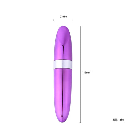 Vibrador - Labial | 11.5cm / 2.3cm | Negro / Rojo / Morado / Dorado / Celeste | ABS | CJS-VI-31