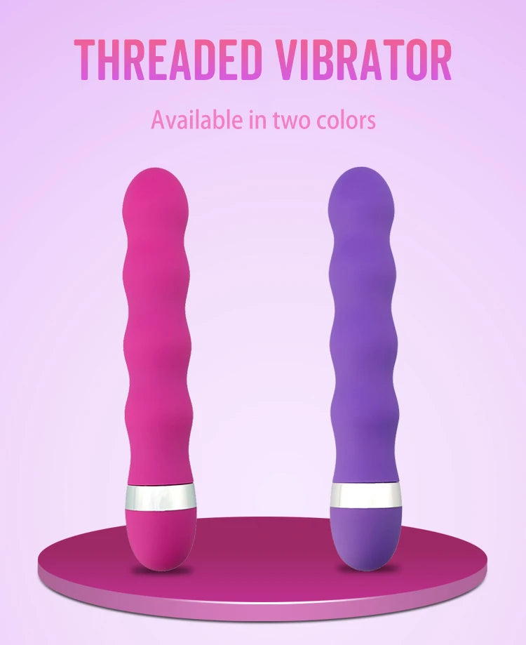 Vibrador Multivelocidad | 18.5cm / 3.2cm | Rosado / Morado | ABS | CJS-VI-34