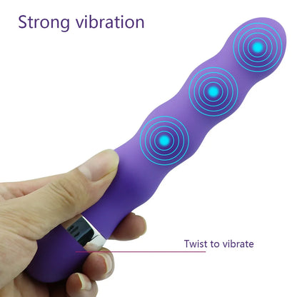 Vibrador Multivelocidad | 18.5cm / 3.2cm | Rosado / Morado | ABS | CJS-VI-34