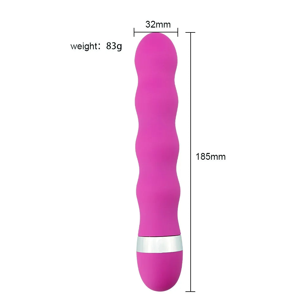 Vibrador Multivelocidad | 18.5cm / 3.2cm | Rosado / Morado | ABS | CJS-VI-34