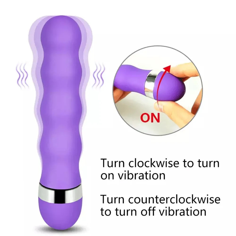 Vibrador Multivelocidad | 18.5cm / 3.2cm | Rosado / Morado | ABS | CJS-VI-34