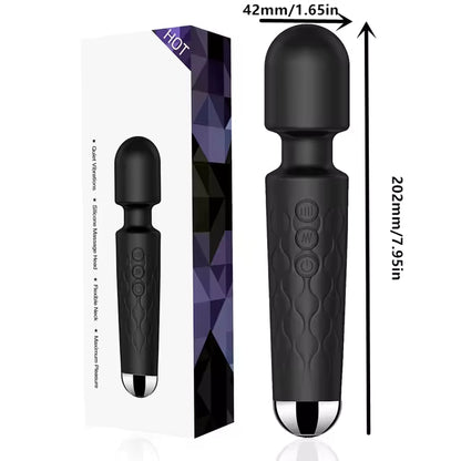 Vibrador Cabeza Flexible | Recargable | S / L | Negro / Morado / Rosado | ABS + Silicona | CJS-VI-35