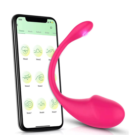 Vibrador | Control Bluetooth con App | Recargable / USB | Rosado / Morado | Silicona | CJS-VI-36