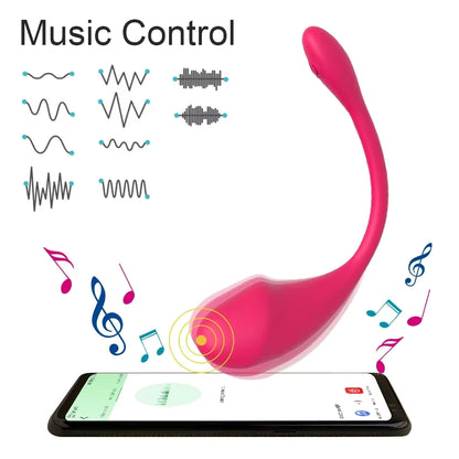 Vibrador | Control Bluetooth con App | Recargable / USB | Rosado / Morado | Silicona | CJS-VI-36