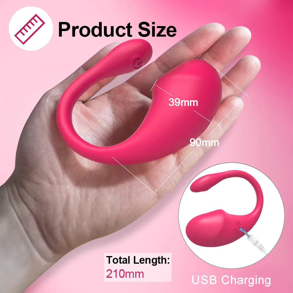 Vibrador | Control Bluetooth con App | Recargable / USB | Rosado / Morado | Silicona | CJS-VI-36