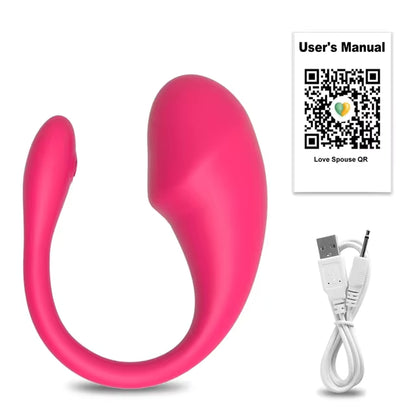 Vibrador | Control Bluetooth con App | Recargable / USB | Rosado / Morado | Silicona | CJS-VI-36