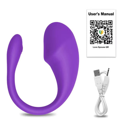 Vibrador | Control Bluetooth con App | Recargable / USB | Rosado / Morado | Silicona | CJS-VI-36