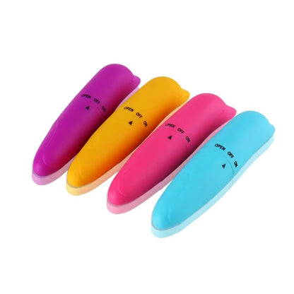 Vibrador - Delfín | 12cm / 3.2cm | Punto G | Amarillo / Celeste / Rosado / Morado | ABS | CJS-VI-37