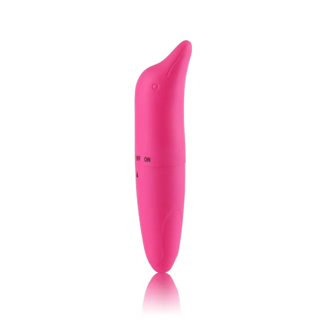 Vibrador - Delfín | 12cm / 3.2cm | Punto G | Amarillo / Celeste / Rosado / Morado | ABS | CJS-VI-37