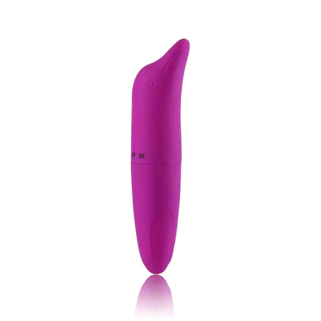 Vibrador - Delfín | 12cm / 3.2cm | Punto G | Amarillo / Celeste / Rosado / Morado | ABS | CJS-VI-37