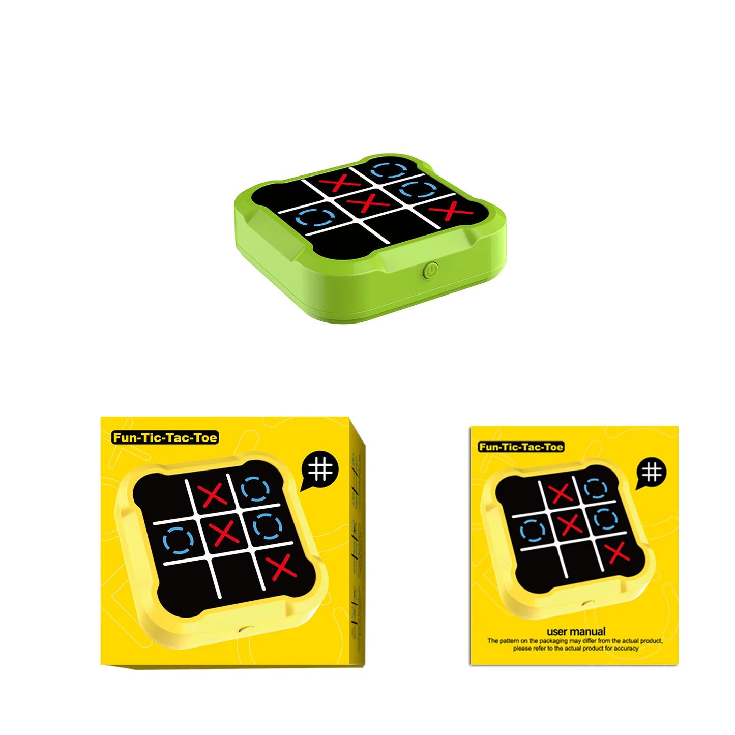 Juego Electrónico | Gato / Tic Tac Toe / Tres en Línea | 9cm x 9cm | Cuadrado / Circular | 5 Colores | CJU-TBL-03