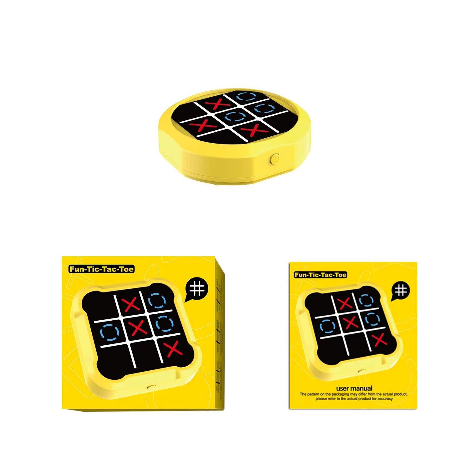 Juego Electrónico | Gato / Tic Tac Toe / Tres en Línea | 9cm x 9cm | Cuadrado / Circular | 5 Colores | CJU-TBL-03