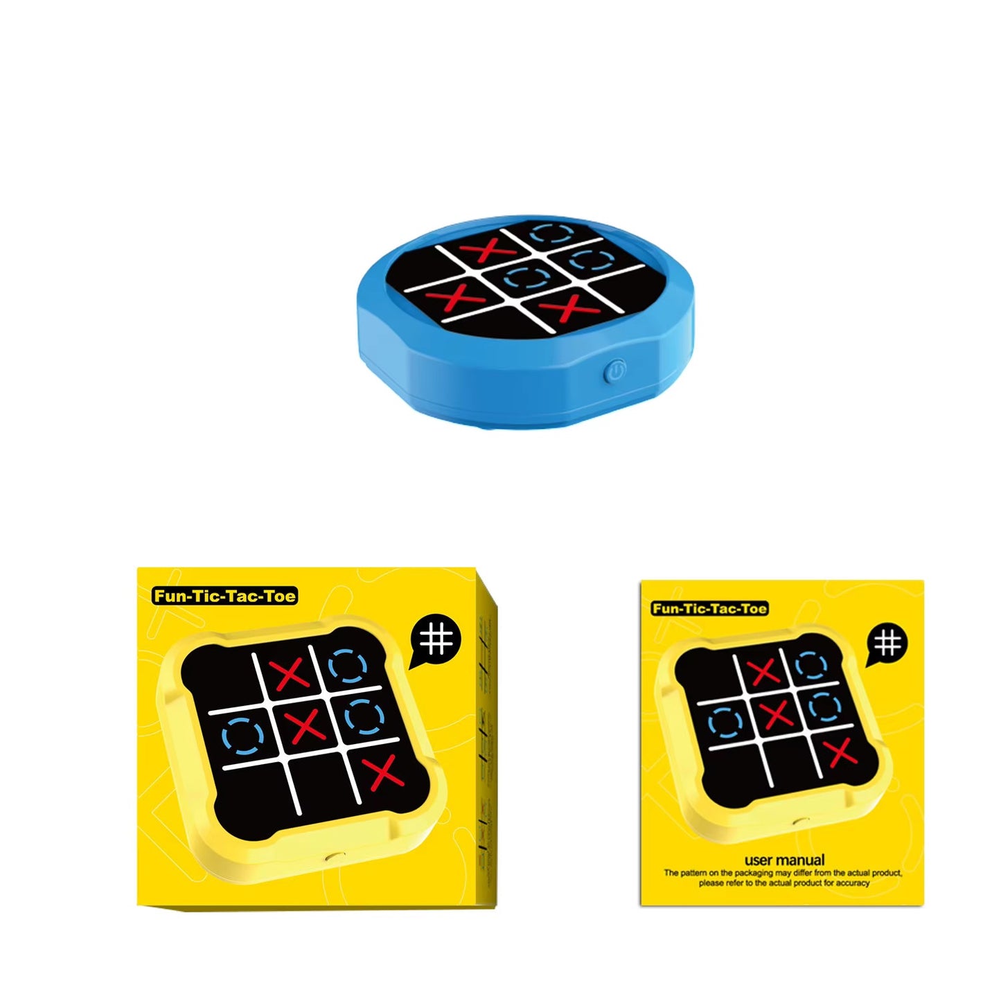 Juego Electrónico | Gato / Tic Tac Toe / Tres en Línea | 9cm x 9cm | Cuadrado / Circular | 5 Colores | CJU-TBL-03