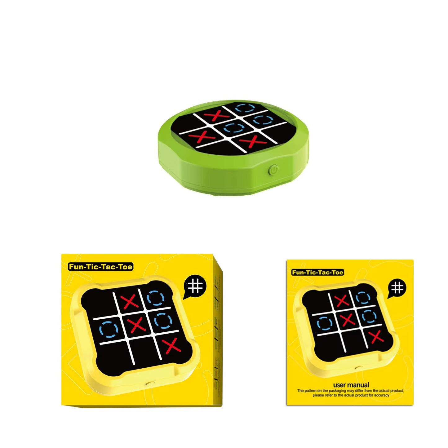 Juego Electrónico | Gato / Tic Tac Toe / Tres en Línea | 9cm x 9cm | Cuadrado / Circular | 5 Colores | CJU-TBL-03