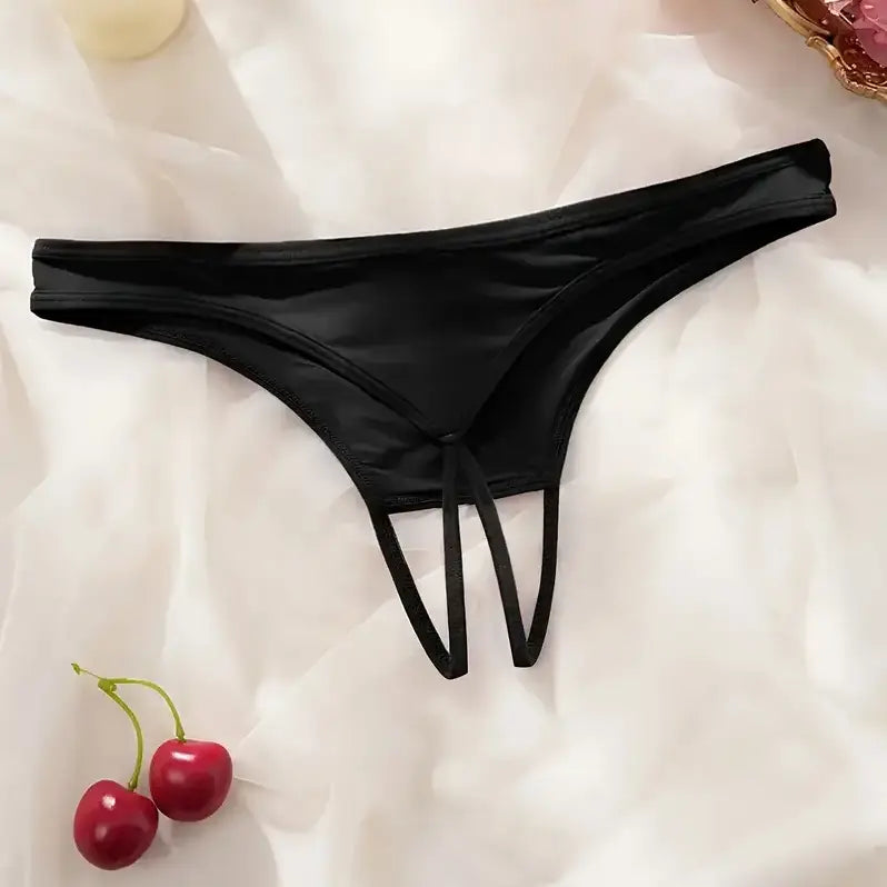 Tanga | Entrepierna Descubierta | Open For My Husband | Negro | 0XL / 1XL / 2XL / 3XL / 4XL | CL-CA-07