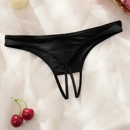 Tanga | Entrepierna Descubierta | Open For My Husband | Negro | 0XL / 1XL / 2XL / 3XL / 4XL | CL-CA-07