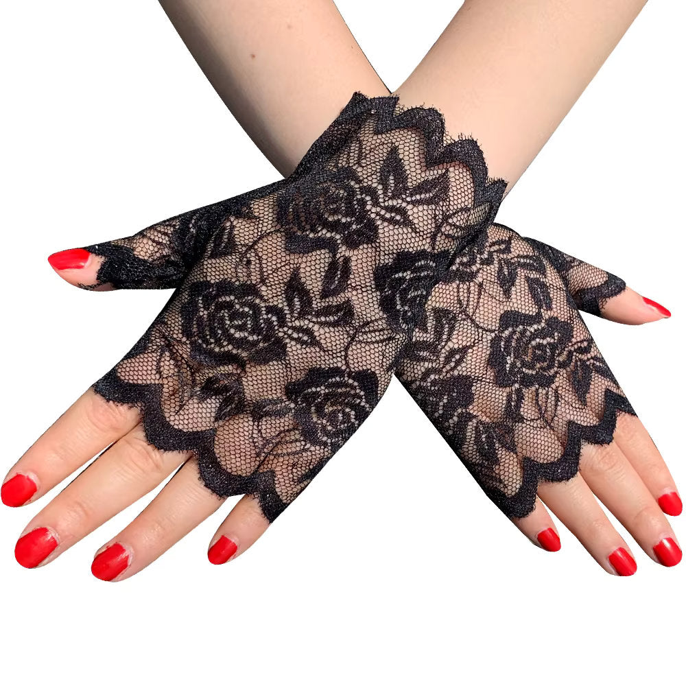 Guantes | Negro | Talla Única | Encaje | CL-GU-04