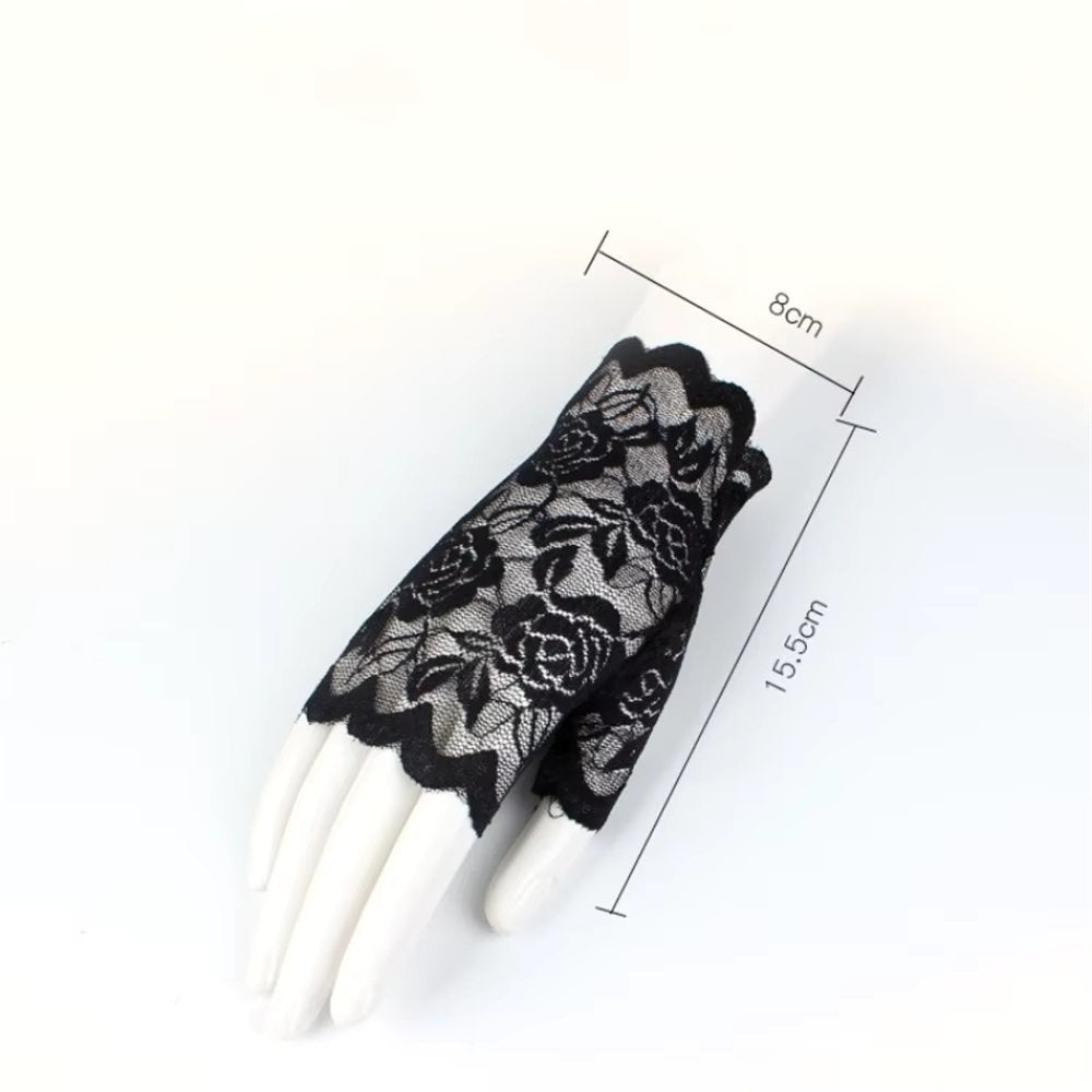 Guantes | Negro | Talla Única | Encaje | CL-GU-04