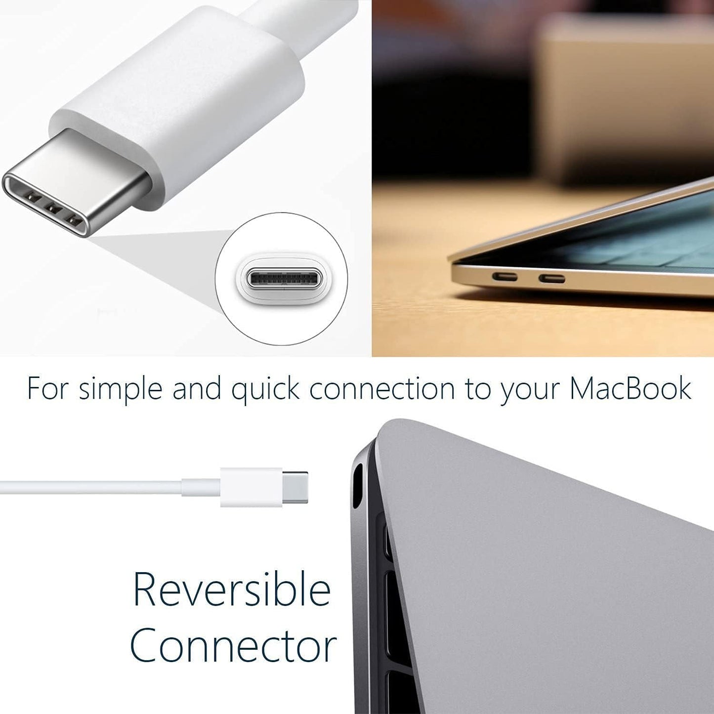 Cargador MX0J2AM/A USB-C para MacBook | 96W | 1.8m | CLA-CAR-04