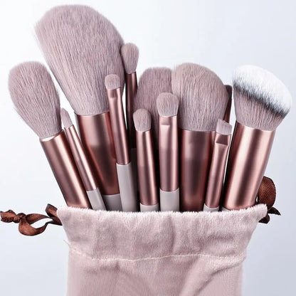 Set de 13 Brochas para Maquillaje | Incluye Estuche | CMA-BRC-01