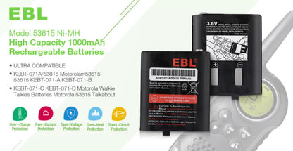 Batería HKNN4002 (R*) para Radios de Comunicación Motorola Talkabout | 3.6V / 1000mAh | CRC-BA-24