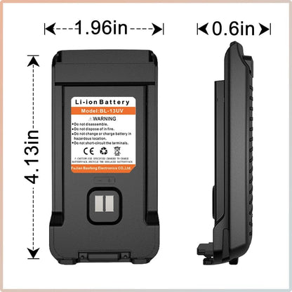 Batería BL-13UV para Radios de Comunicación Baofeng UV-13 |USB C | 7.4V | CRC-BA-32