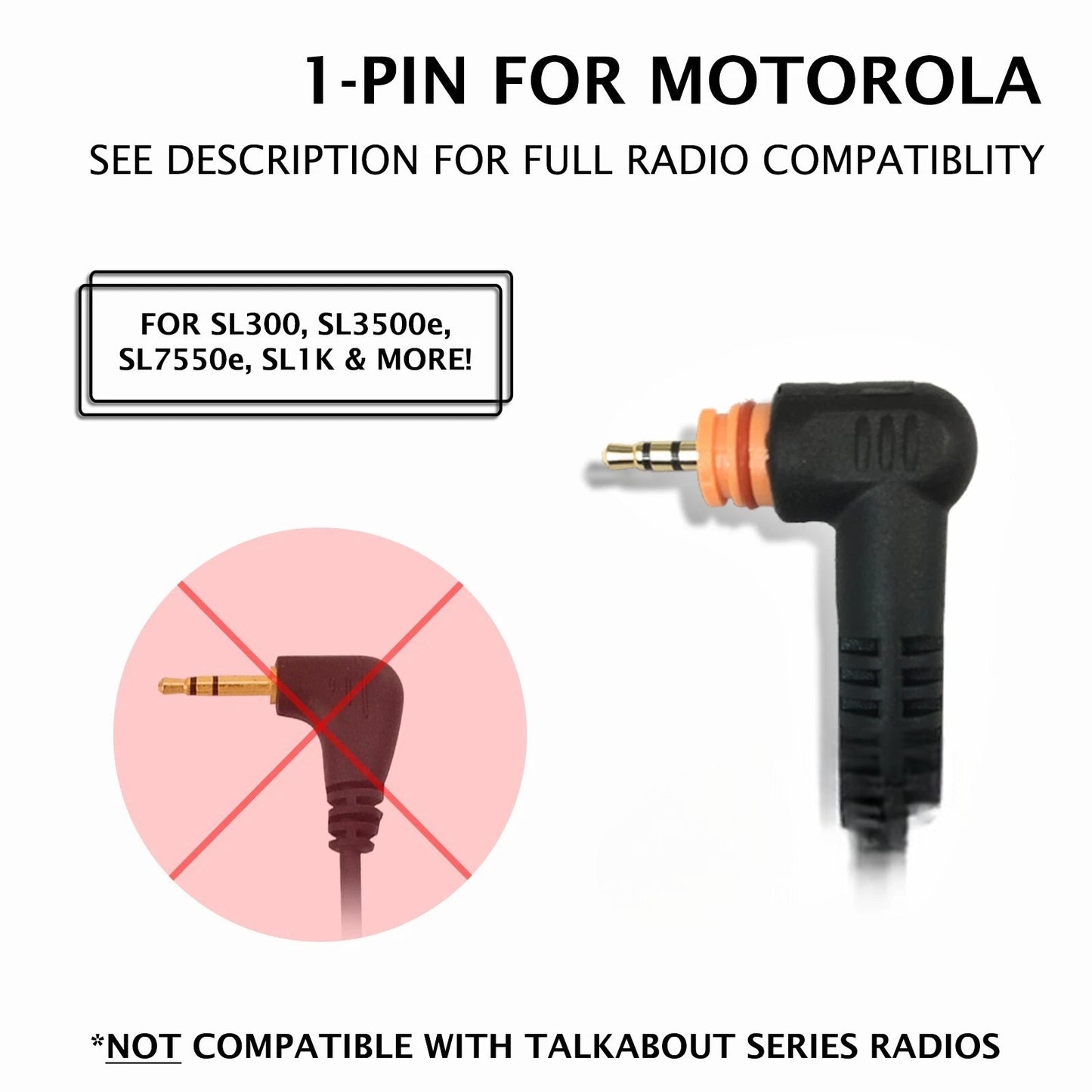 Manos Libres para Radios de Comunicación Motorola SL500e / TLK100 | Acústicos | CRC-ML-26
