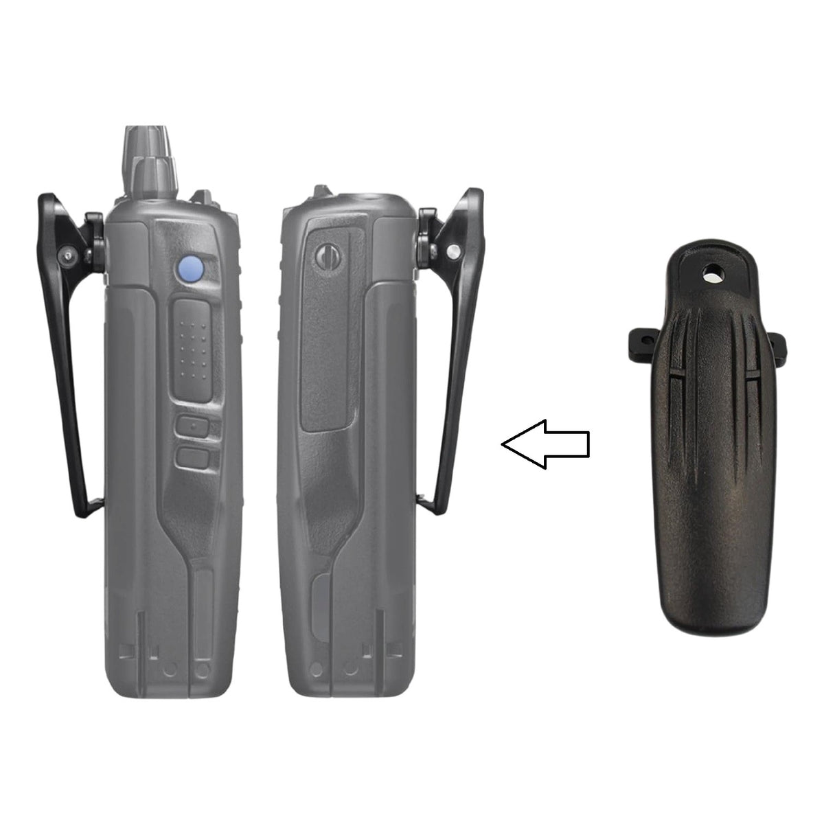 Prensa de Cinturón KBH-11 para Radios Kenwood NX-200, NX-300, NX-3000, NX-5000, TK-2180 y TK-3180 - Centroniks