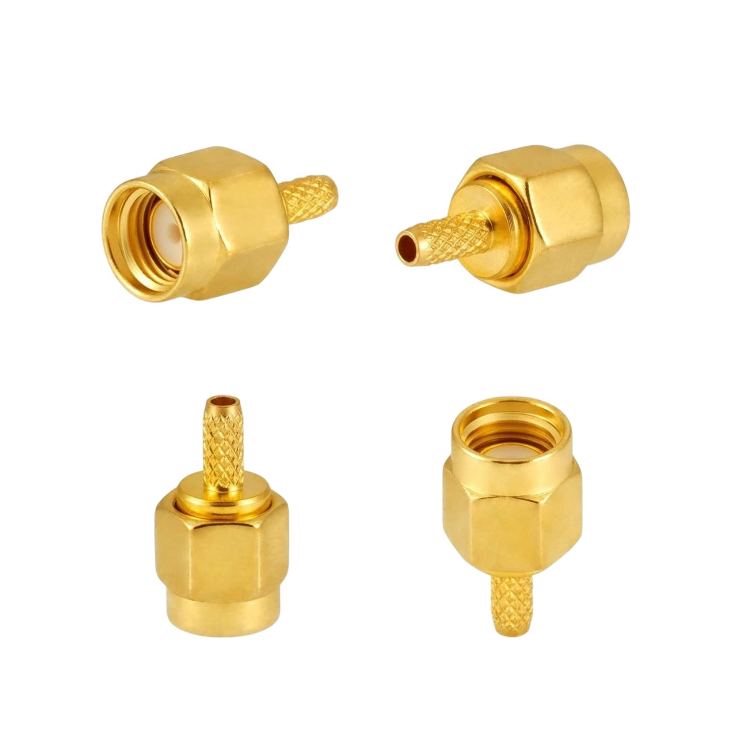 Terminal / Conector SMA Macho de Anillo Plegable para Ensamblar en Cable RG316, RG174, RG178 | CRC-TER-07