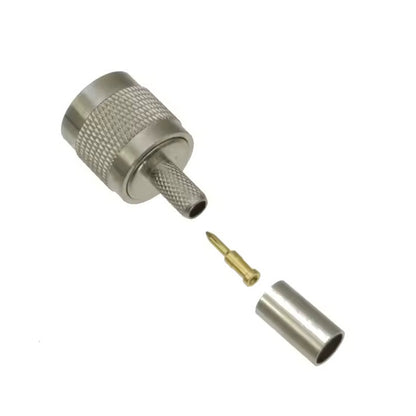 Terminal / Conector TNC Macho de Anillo Plegable para Ensamblar en Cable RG58, RG142, LMR195, RG400 | CRC-TER-08