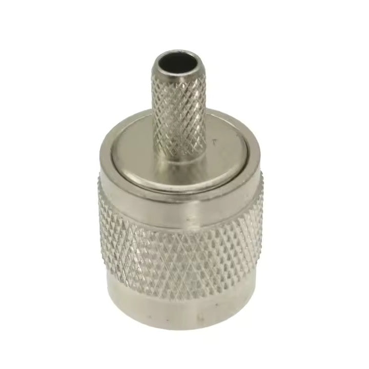 Terminal / Conector TNC Macho de Anillo Plegable para Ensamblar en Cable RG58, RG142, LMR195, RG400 | CRC-TER-08
