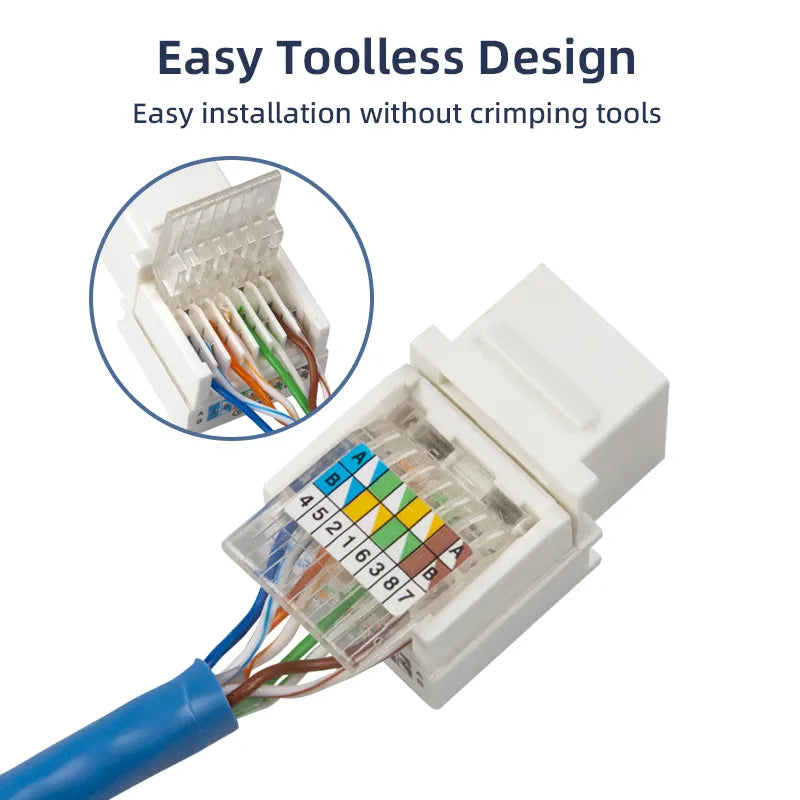 Conector Keystone RJ45 | No Necesita Herramienta | Cat6 | CRE-CON-06