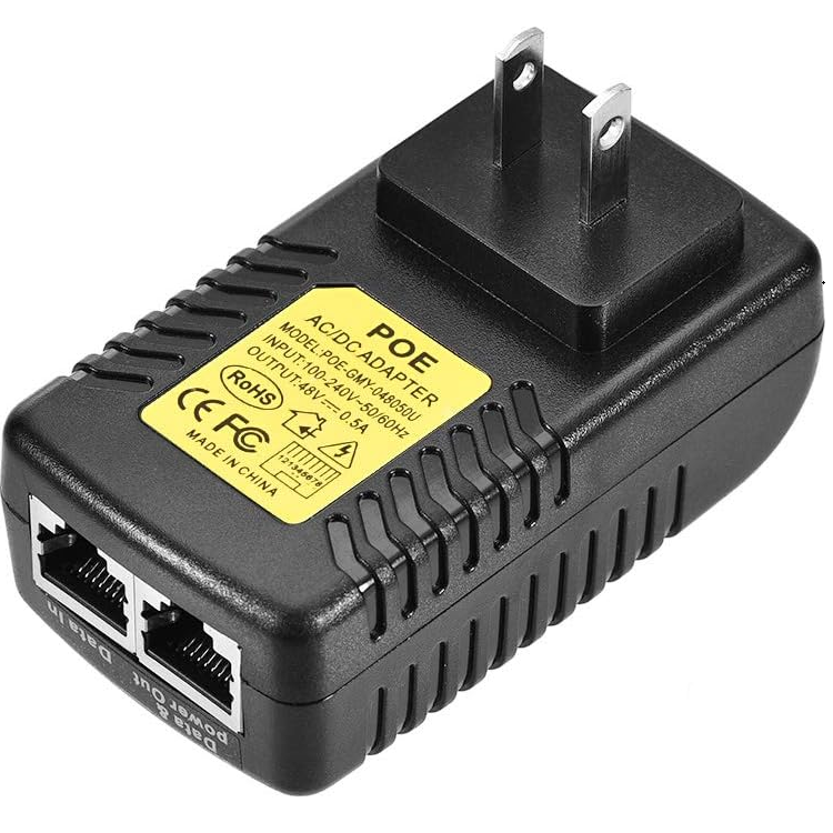 Inyector POE | 24W / 48V @ 0.5A | 802.3af | Negro | CRE-POE-01 ...