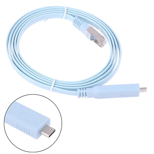 Cable de Consola | USB Tipo C-> RJ45 | 150cm | Celeste | CRE-UTP-14