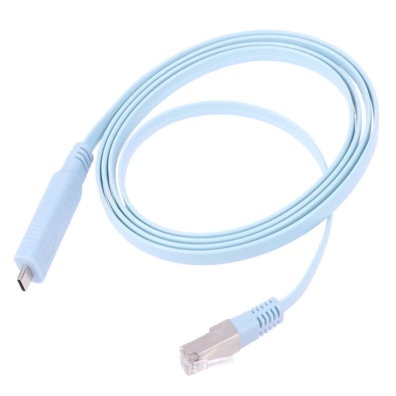 Cable de Consola | USB Tipo C-> RJ45 | 150cm | Celeste | CRE-UTP-14