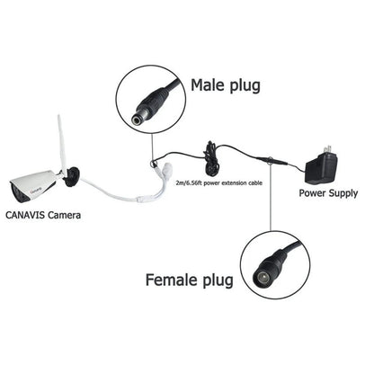 Extensión Cables DC | 5.5mm x 2.1mm | 50cm | Uso General | CTE-CAB-11